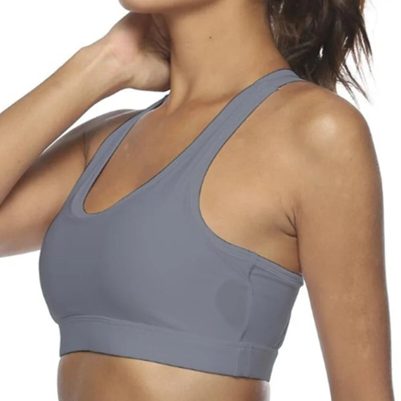 Women's Sports Bra with Phone Pocket: Wireless Fitness Top