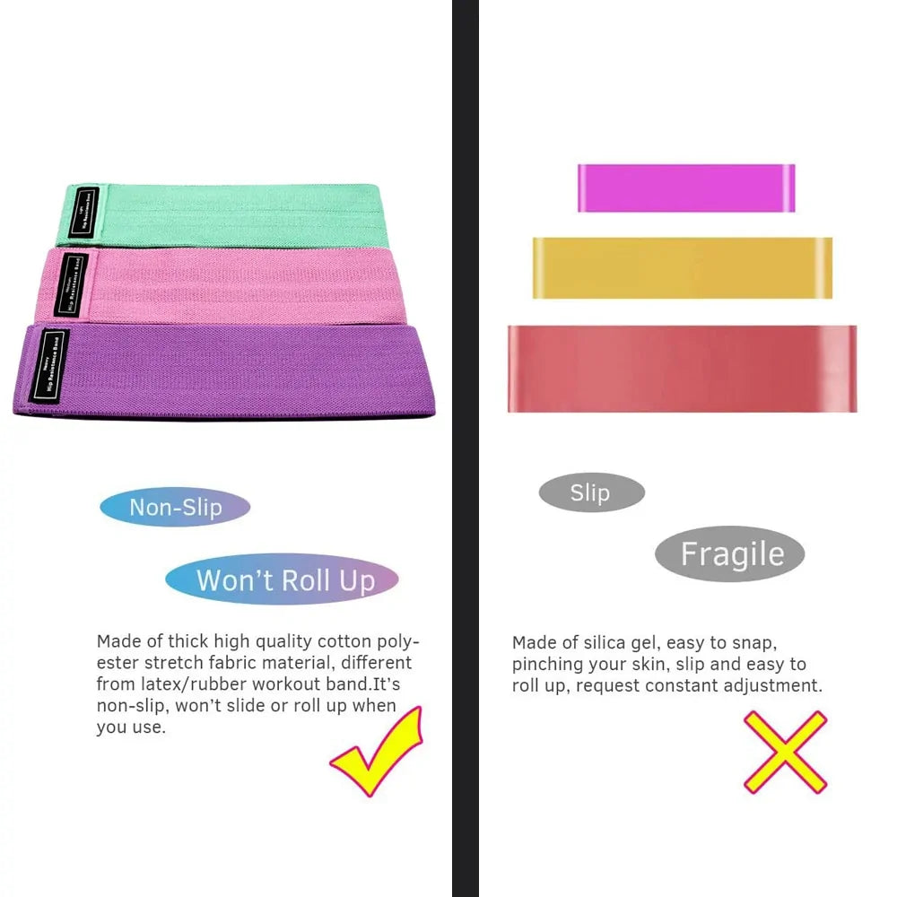 Fitness Booty Bands 3-Piece Resistance Set