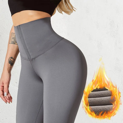 Women's High Waist Warm Leggings for Fitness Sports