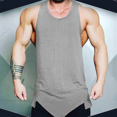 Men's Athletic Gym Fitness Tank Top - Solid Sleeveless Vest